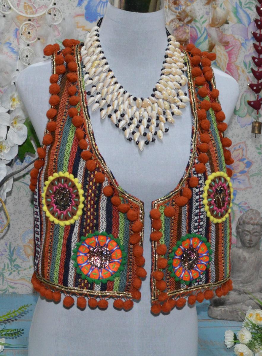 chaleco boho chic